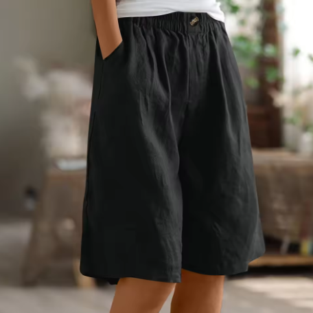 Chloe | Relaxed Elastic Waist Bermuda Shorts
