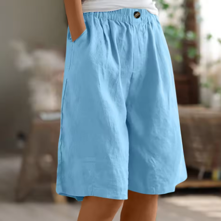 Chloe | Relaxed Elastic Waist Bermuda Shorts