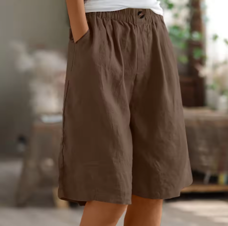 Chloe | Relaxed Elastic Waist Bermuda Shorts