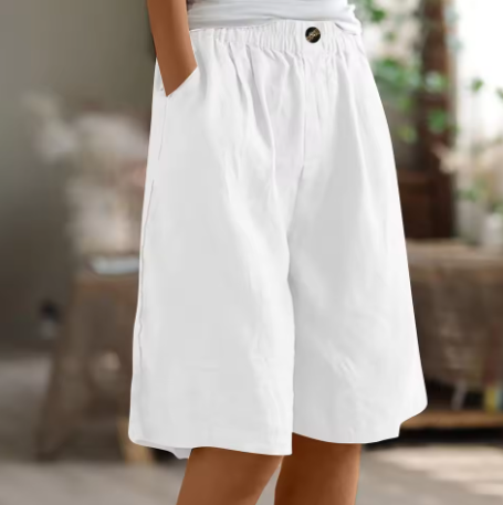 Chloe | Relaxed Elastic Waist Bermuda Shorts