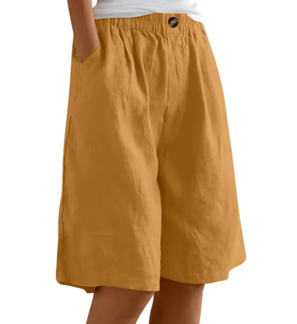 Chloe | Relaxed Elastic Waist Bermuda Shorts