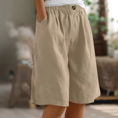 Chloe | Relaxed Elastic Waist Bermuda Shorts