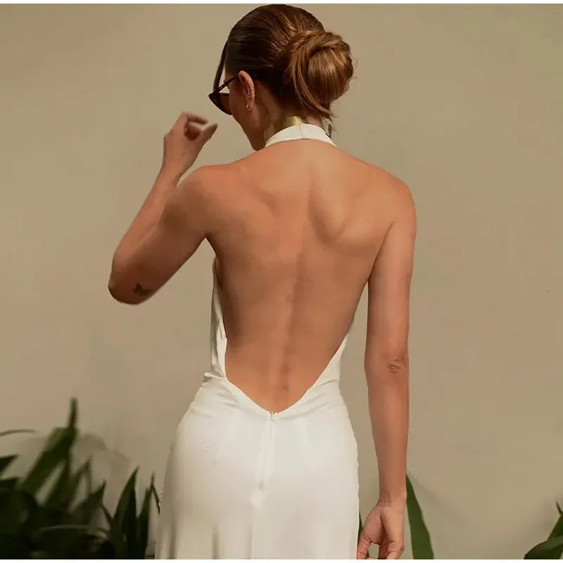 Amelia | Halter Neck Formal Maxi Dress