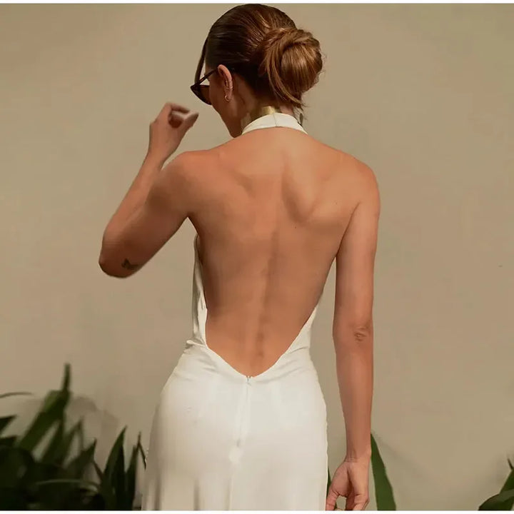 Amelia | Halter Neck Formal Maxi Dress