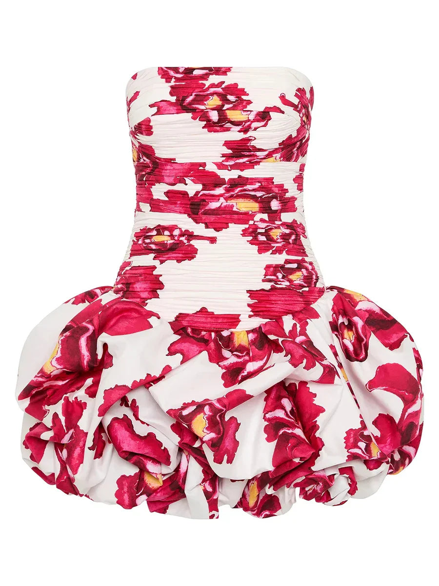 Freya | Floral Printed Bandeau Mini Dress