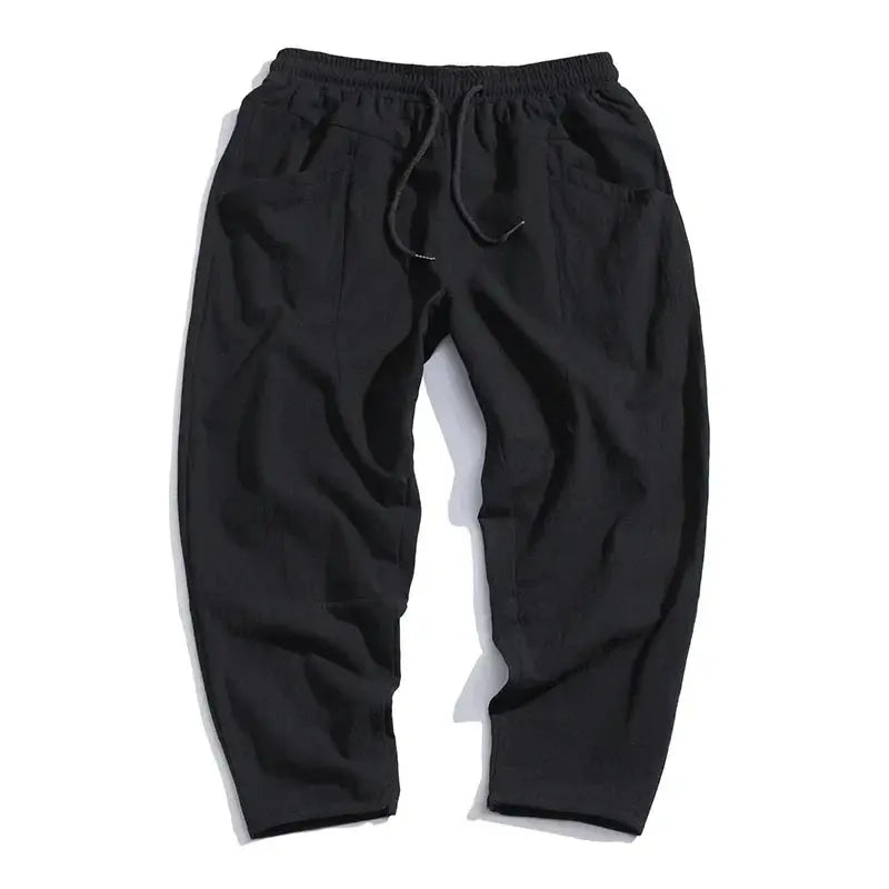 Men's Cropped Drawstring Harem Pants