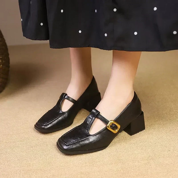 Womens Block Heel Mary Janes