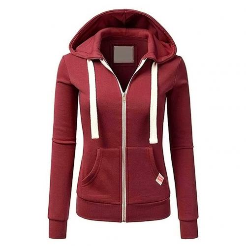 Women's Zip-Up Hoodie with Kangaroo Pocket