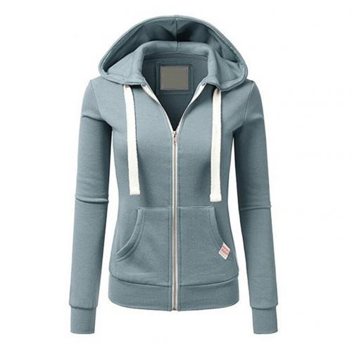 Women's Zip-Up Hoodie with Kangaroo Pocket
