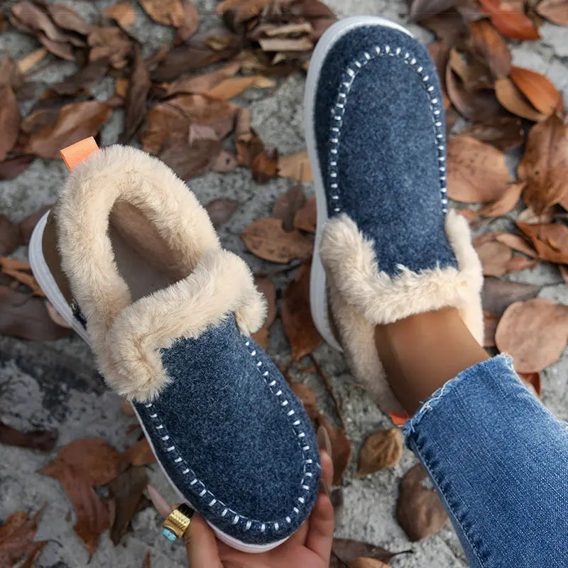 Women's Faux Fur Lined Slip-On Ankle Boots