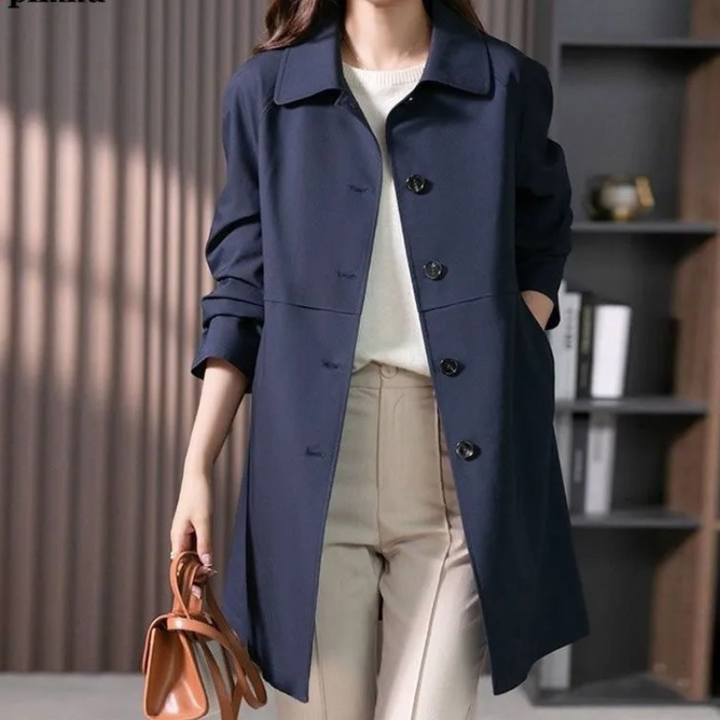 Matilda | Collared Button Front Trench Coat