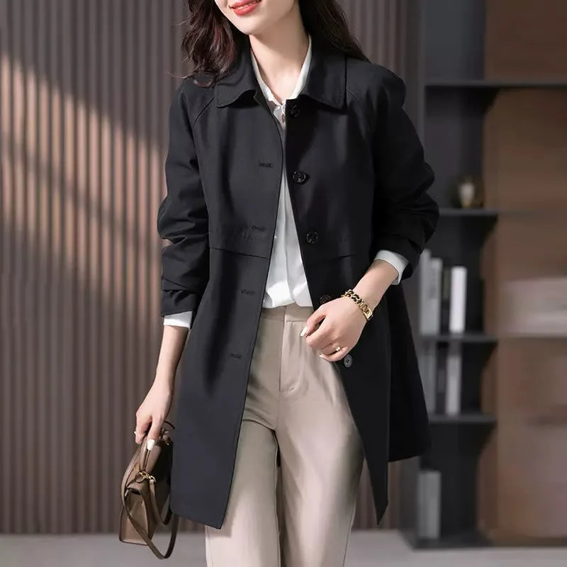 Matilda | Collared Button Front Trench Coat