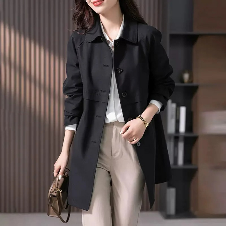 Matilda | Collared Button Front Trench Coat