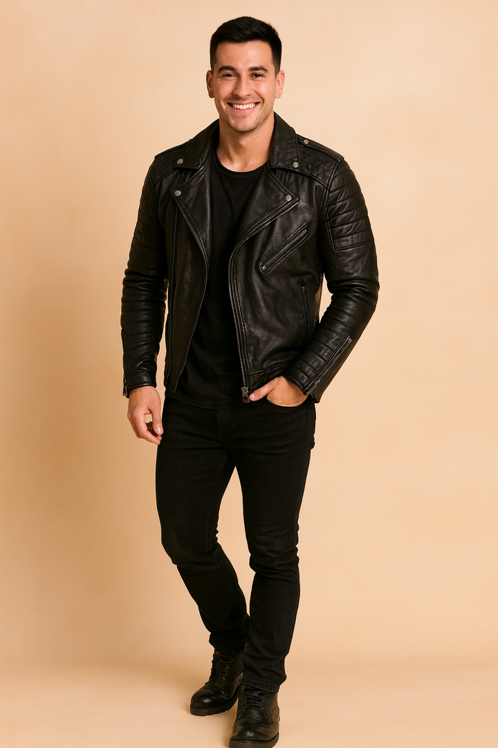 Classic Leather Biker Jacket