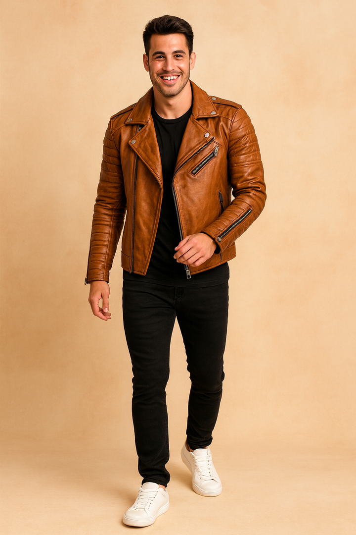 Classic Leather Biker Jacket