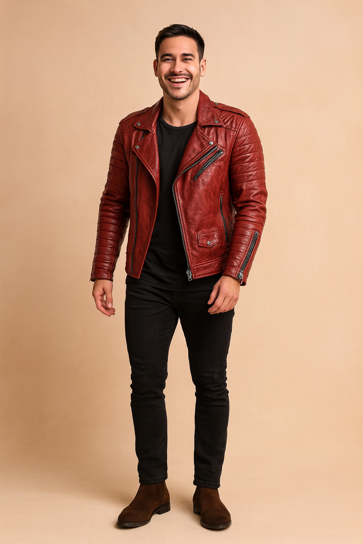 Classic Leather Biker Jacket