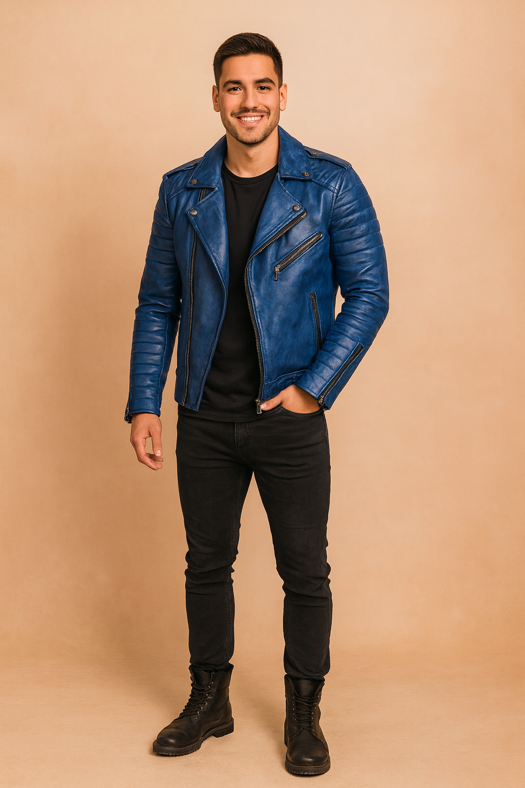 Classic Leather Biker Jacket