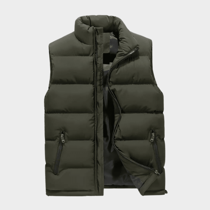 Men's Quilted Puffer Gilet with Zip Pockets