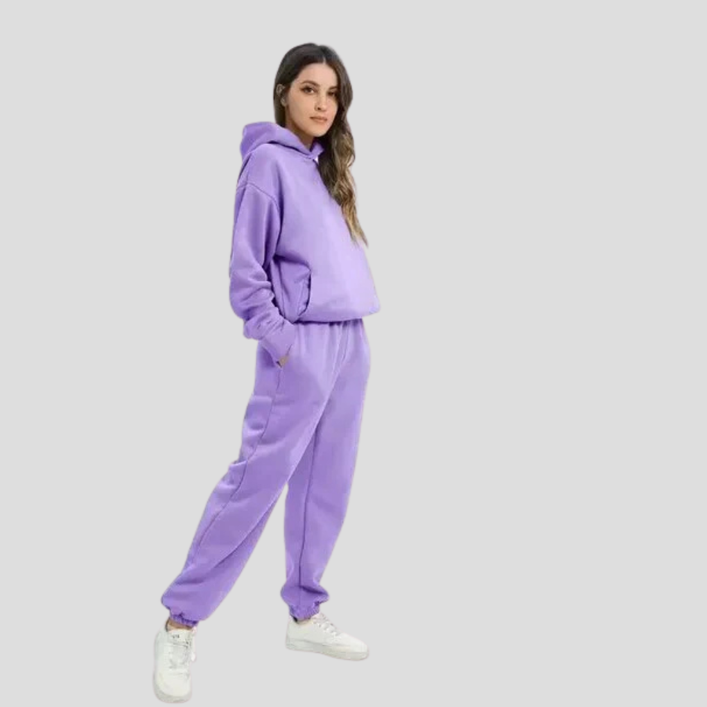 Women's Fleece Lined Hoodie and Joggers Tracksuit