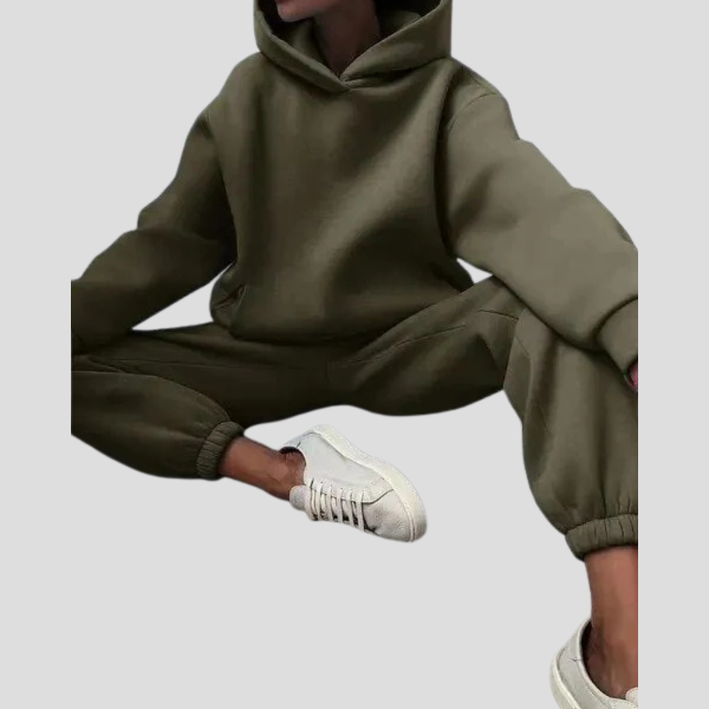 Women's Fleece Lined Hoodie and Joggers Tracksuit