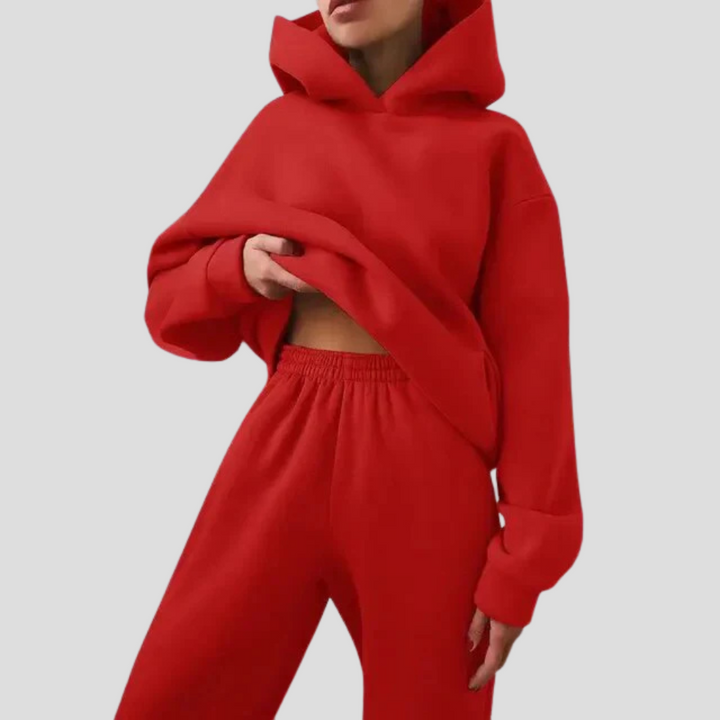 Women's Fleece Lined Hoodie and Joggers Tracksuit