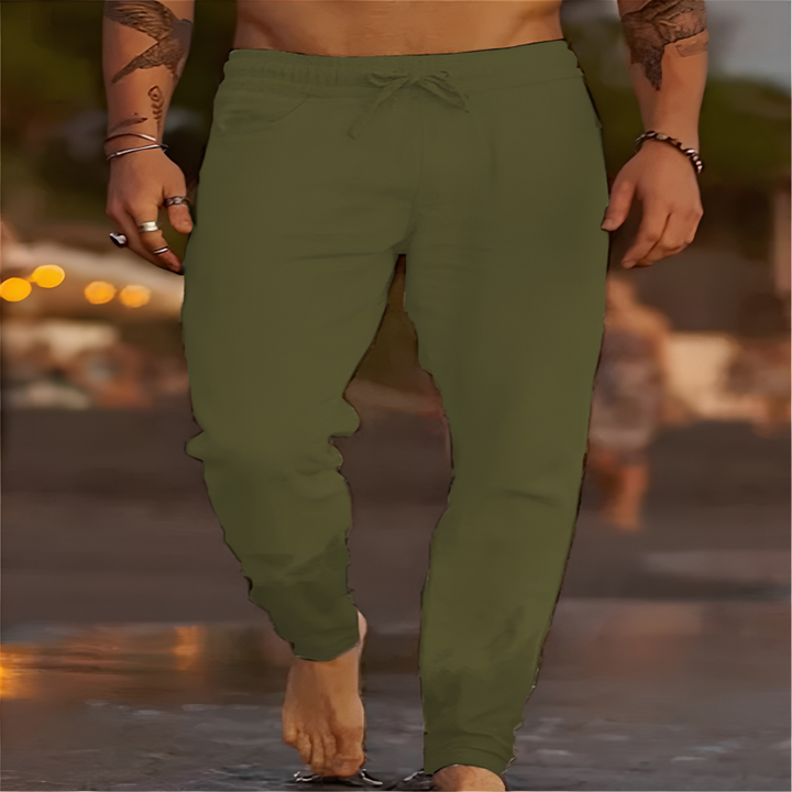 Casual Drawstring Linen Pants