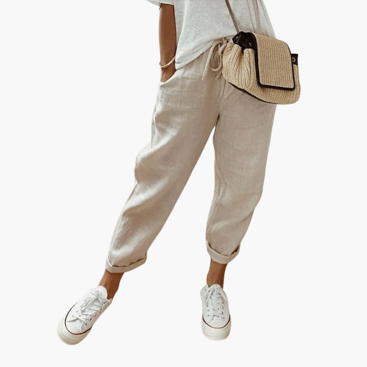 Elara | Relaxed Drawstring Cropped Pants