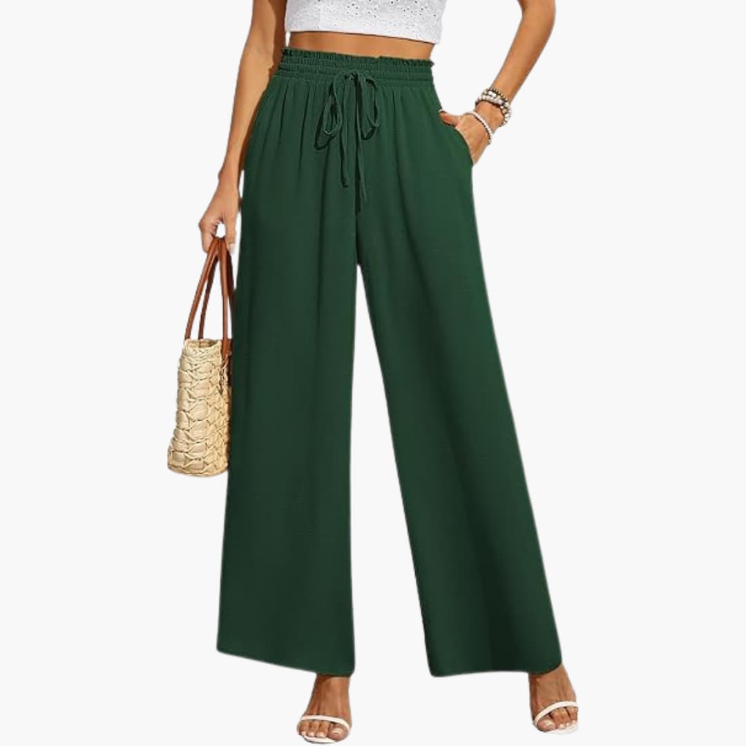 Elara | Relaxed Drawstring Wide Leg Pants