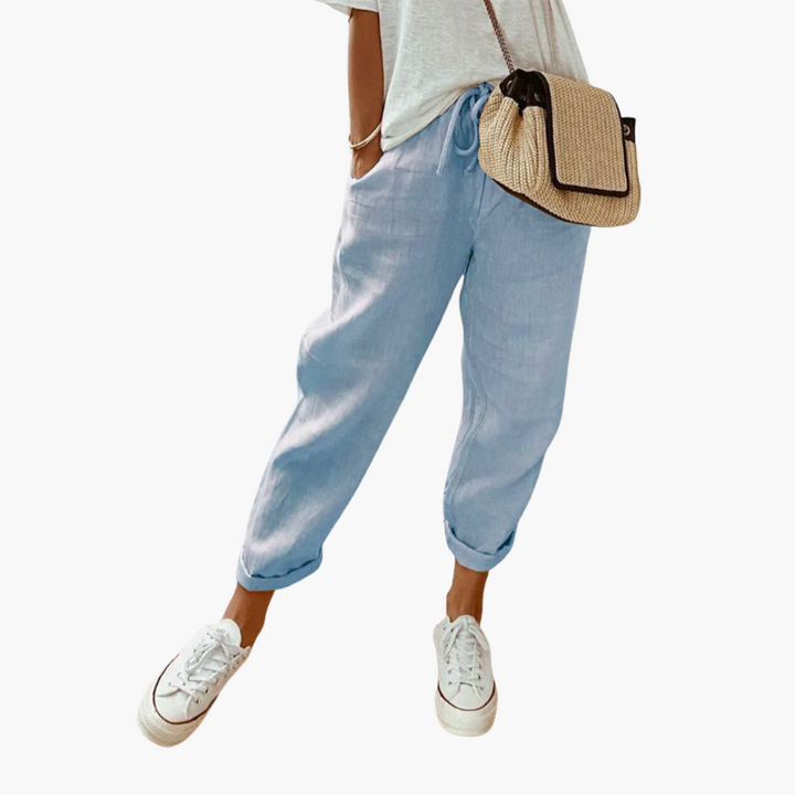 Elara | Relaxed Drawstring Cropped Pants