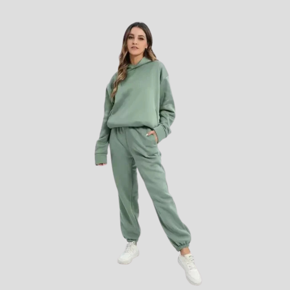 Women's Fleece Lined Hoodie and Joggers Tracksuit