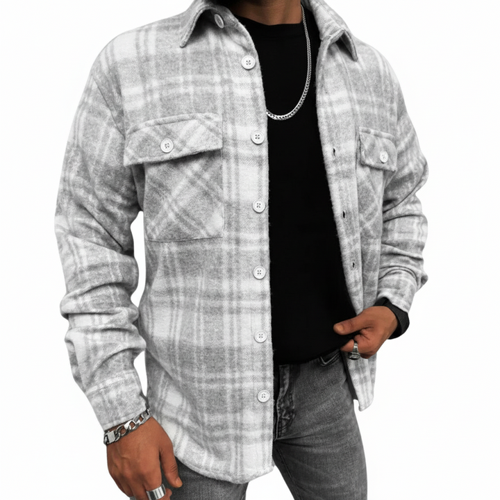 Mens Plaid Overshirt Jacket