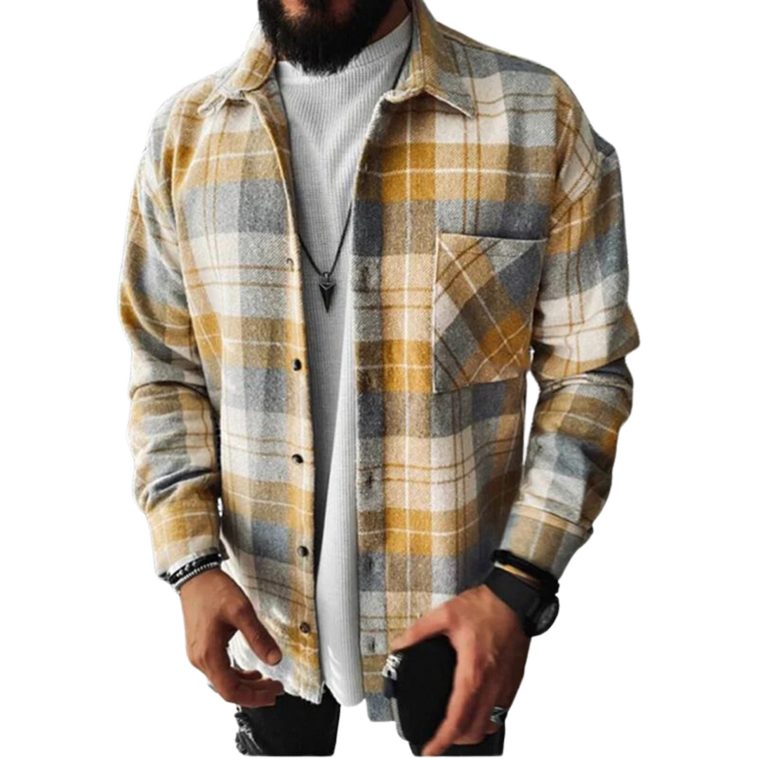 Mens Plaid Overshirt Jacket