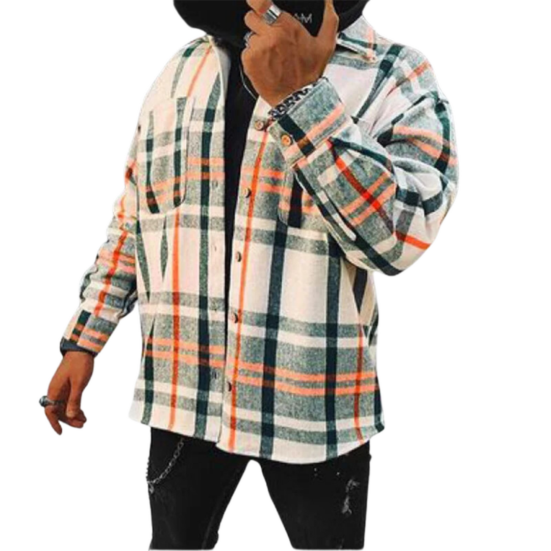 Mens Plaid Overshirt Jacket