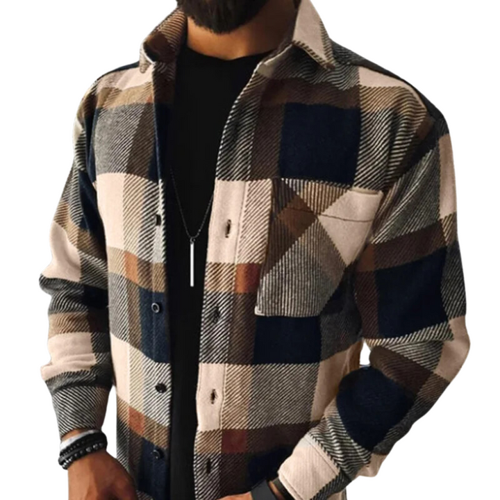 Mens Plaid Overshirt Jacket