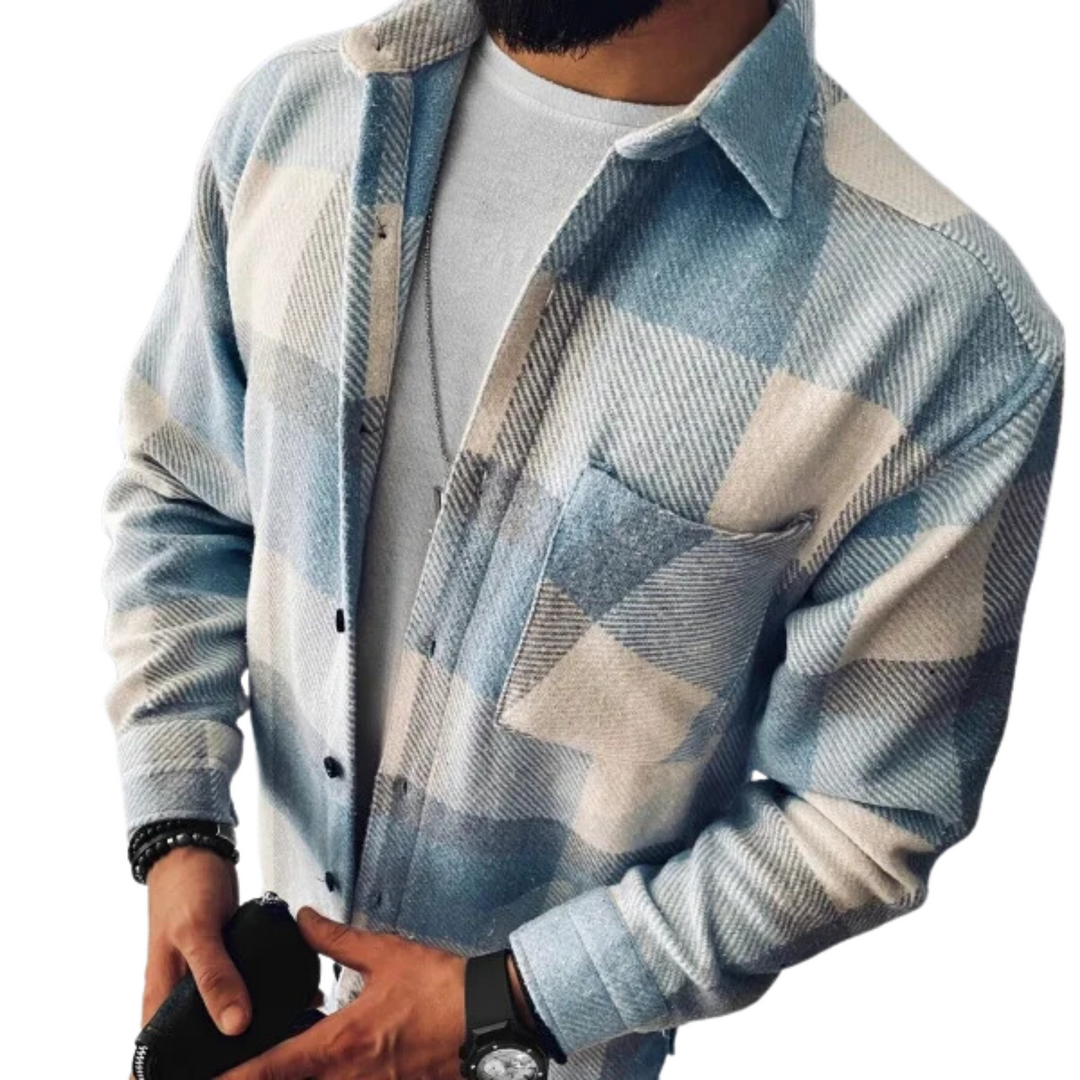 Mens Plaid Overshirt Jacket