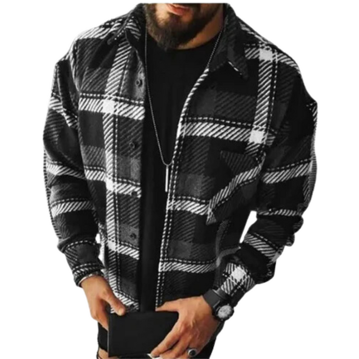 Mens Plaid Overshirt Jacket