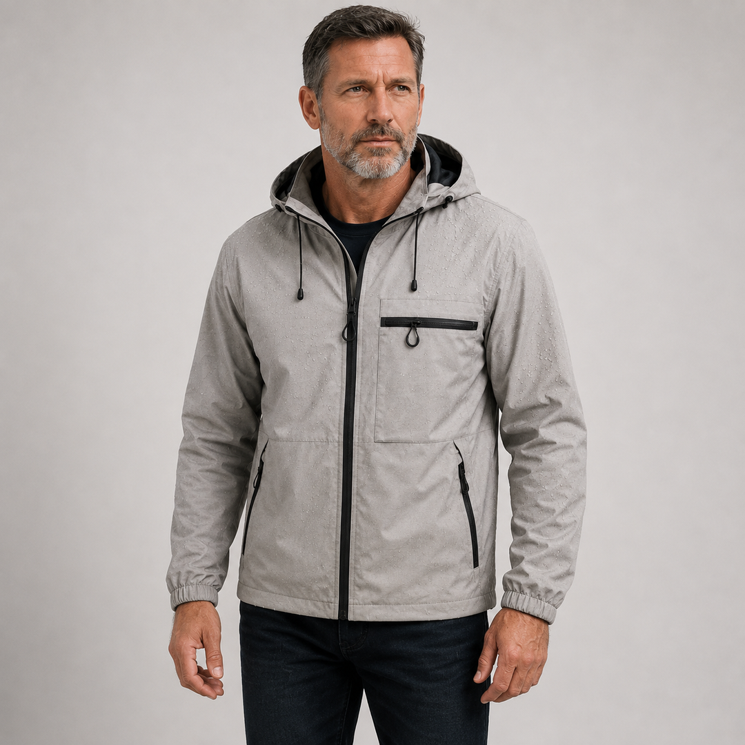 Women's Water-Resistant Hooded Utility Jacket with Zip Pockets