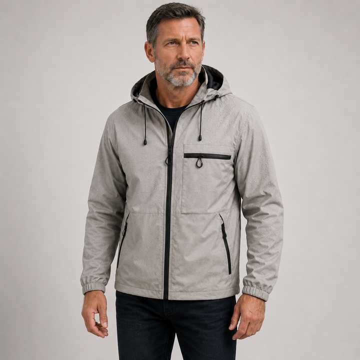 Women's Water-Resistant Hooded Utility Jacket with Zip Pockets