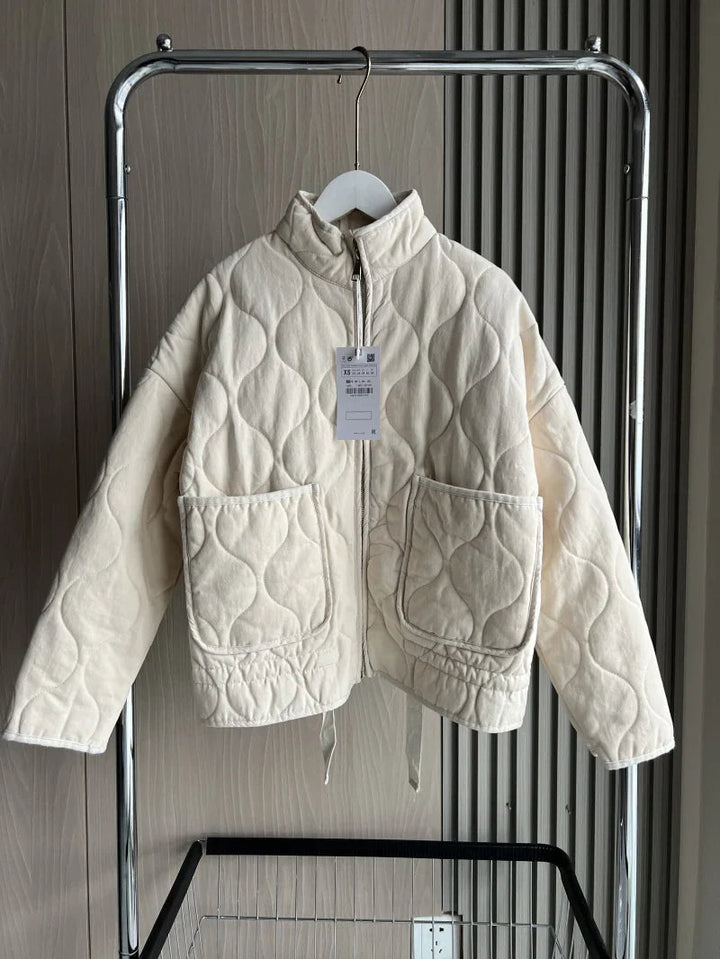 Amelia | Quilted Zip Front Puffer Jacket