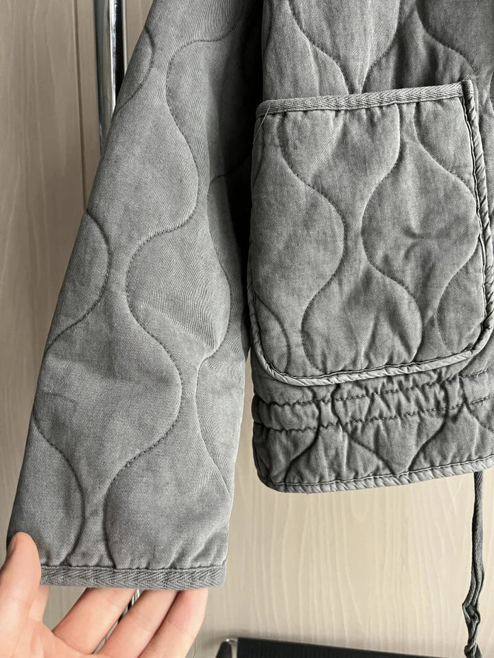Amelia | Quilted Zip Front Puffer Jacket
