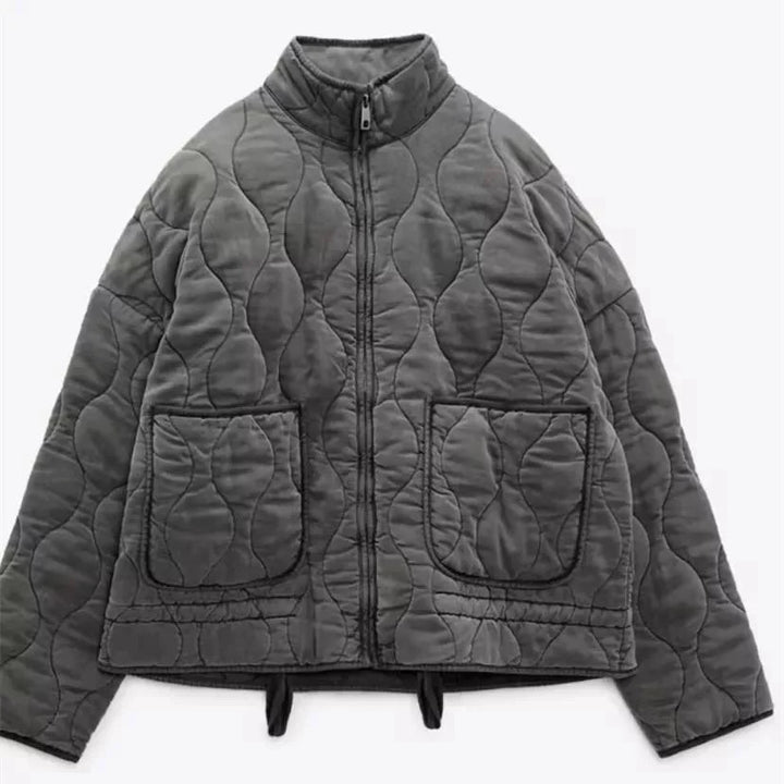 Amelia | Quilted Zip Front Puffer Jacket