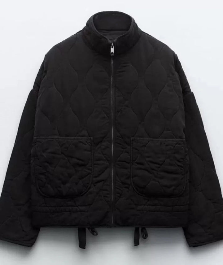 Amelia | Quilted Zip Front Puffer Jacket