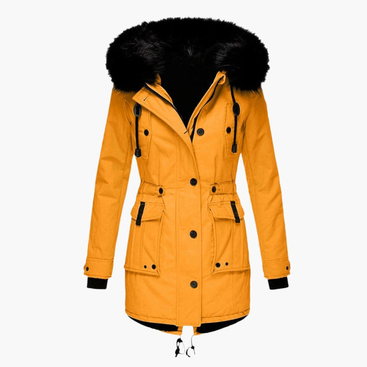 Women's Padded Parka Coat with Faux Fur Hood