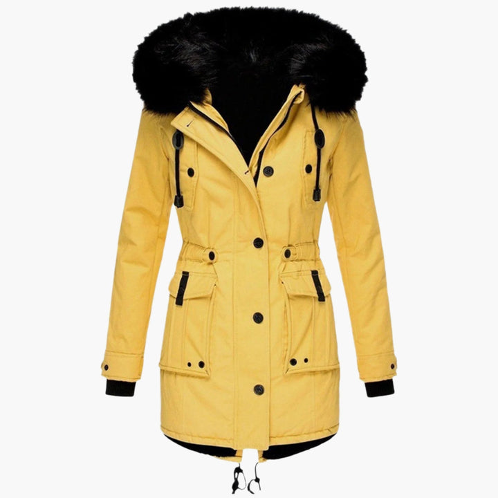 Women's Padded Parka Coat with Faux Fur Hood