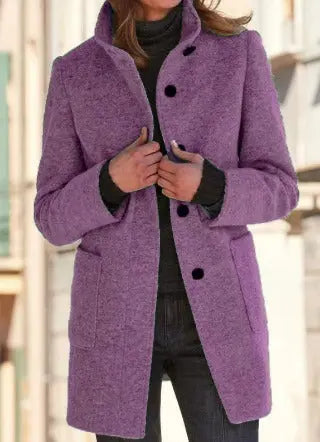 Eleanor | Tailored Button Front Wool Coat