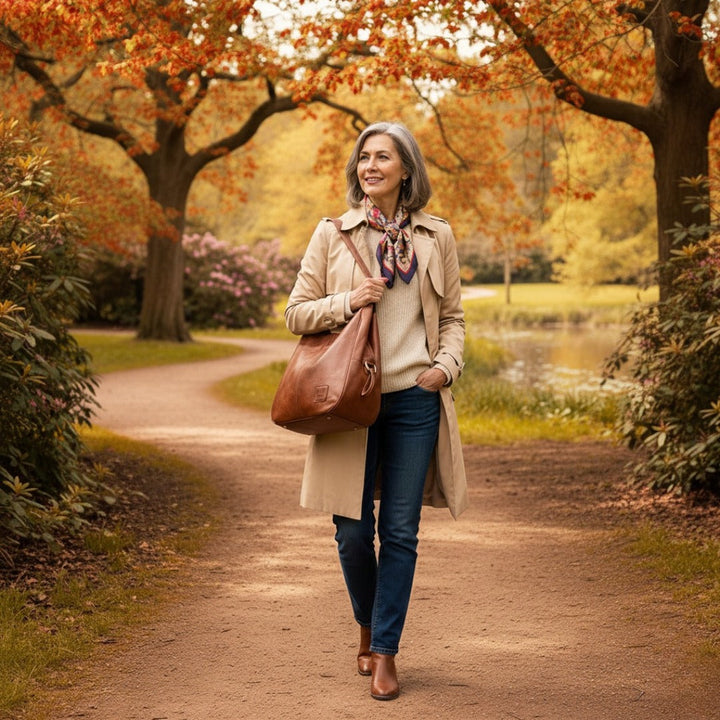 Women's Leather Slouchy Hobo Shoulder Bag