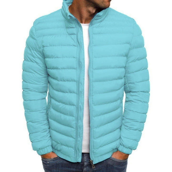 Men's Lightweight Puffer Jacket with Zip Front
