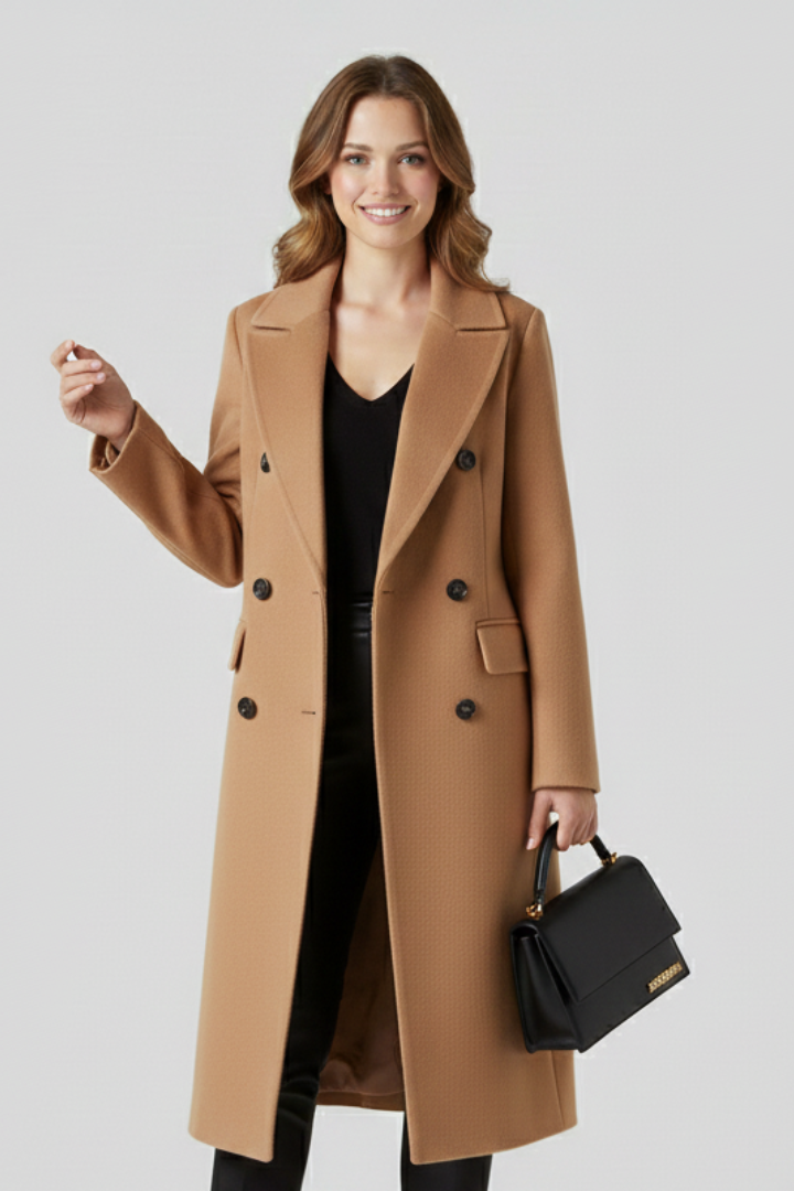 Georgia | Double Breasted Tailored Long Coat