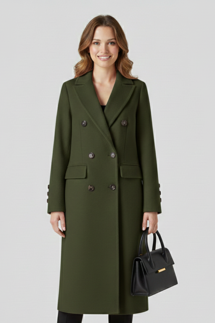 Georgia | Double Breasted Tailored Long Coat