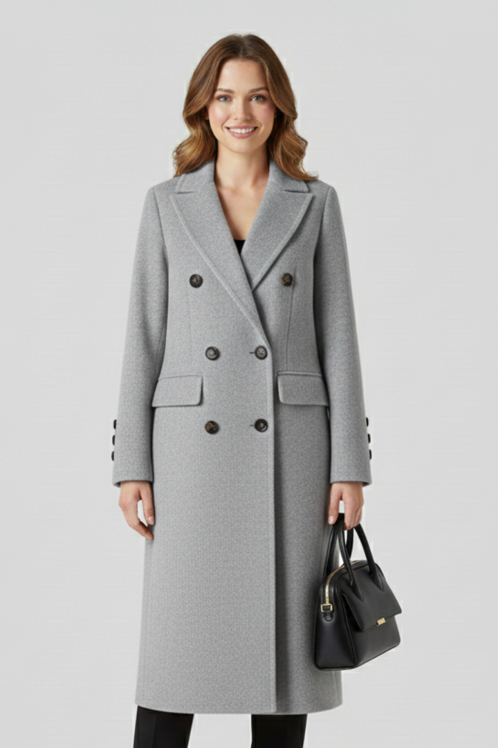 Georgia | Double Breasted Tailored Long Coat